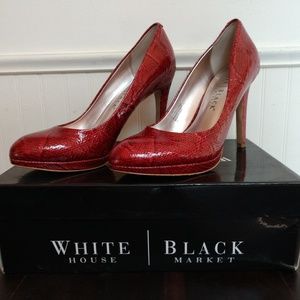 Red Animal Print Heels